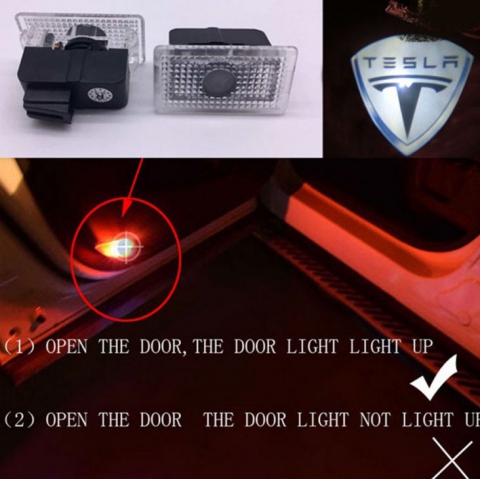 Tesla Emblem Laser LED Tür Höflichkeit P
